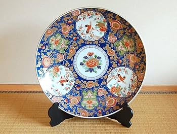 Amazon.co.jp: 有田焼 三方割鶴 尺5寸皿（45cm） : ホーム